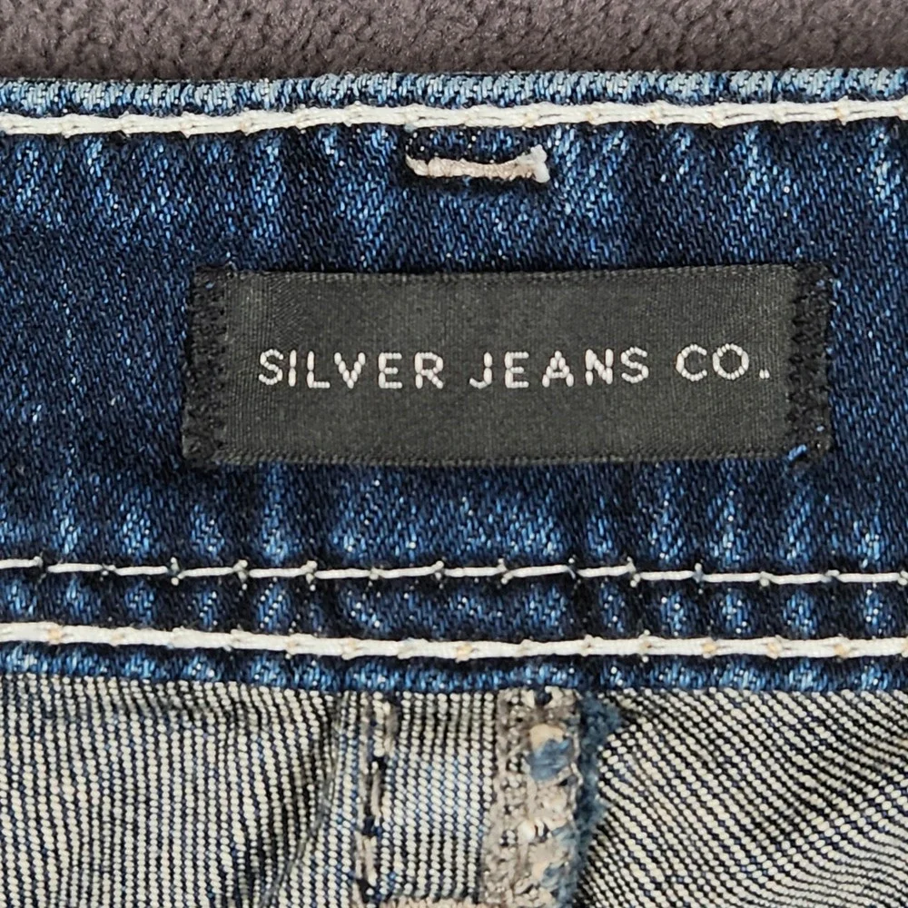 Silver‎ Jeans Suki Bootcut Jeans Womens 29 Dark Wash Mid Rise Curvy Embroidered